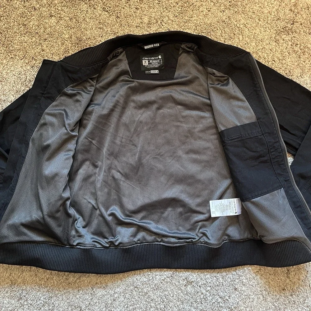 Carhartt Rugged Flex Canvas Bomber Jacket youth Size Medium 8/10